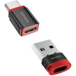 4smarts USB-C auf USB-A / USB-C Datenblocker Adapter, 2er...