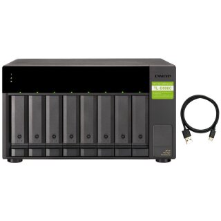QNAP TL-D800C 8-bay desktop USB-C 3.1 Gen2 10Gbps JBOD expansion unit