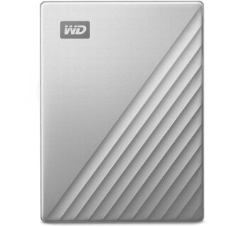 2,5" WD My Passport Ultra Mac 5TB Silver USB-C/USB3.0 HDD 6,4cm 2,5Zoll Metal finish RTL portable extern