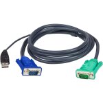 ATEN 2L-5202U KVM-Kabel VGA USB schwarz 1.8m
