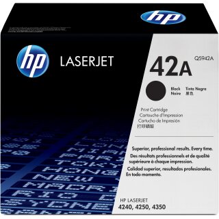 HP 42A original LaserJet Toner cartridge Q5942A black standard capacity 10.000 pages 1-pack