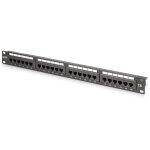 DIGITUS Patchpanel 1HE 24-Port Cat6 ungeschirmt schwarz