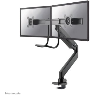 Neomounts Tischhalterung mit Tischhalterungsgriff für zwei Flachbildschirme bis 32" (81 cm) 8KG NM-D775DXBLACK Neomounts