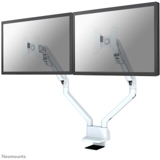 Neig-. Schwenk-und Drehbare Tischhalterung für zwei Flachbildschirme bis 32 2x 8KG White Neomounts