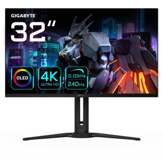 81,3cm/32" (3840x2160) Gigabyte Aorus FO32U2 4K OLED HDR400 0,03ms 240Hz 2xHDMI DP USB-C Speaker Black