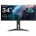 86,4cm/34" (3440x1440) Gigabyte MO34WQC 21:9 WQHD OLED HDR400 0,03ms 175Hz 2xHDMI DP USB-C Speaker Black