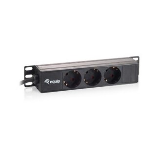 Equip Steckdosenleiste 10" 1U. 3fach franz. 250V max 3500W