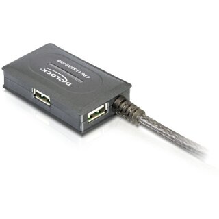 DELOCK Kabel USB 2.0 Verlaengerung+Hub aktiv 10m