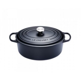 Le Creuset Signature Gusseisen- Bräter oval 27cm mattschwarz