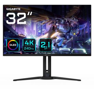 GIGABYTE AORUS FO32U2P 80,01cm 31,5Zoll OLED 3840x2160 UHD 240Hz 250cd/m2 2xHDMI 2.1 1xDP 2.1 1xDP 1x4