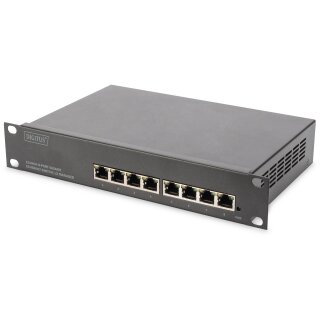 DIGITUS Switch 8-Port Gigabit Managed schwarz