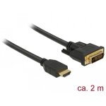DELOCK HDMI zu DVI 24+1 Kabel bidirektional 2 m