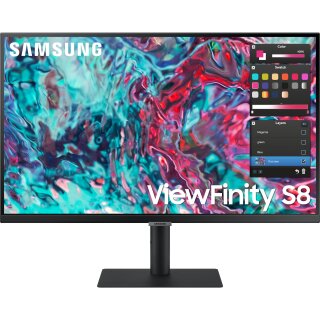 68,6cm/27 (3840x2160) Samsung ViewFinity S8 S27B800TGU 16:9 5ms IPS HDMI 2xThunderbolt4 VESA Pivot 4K Black
