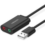 UGREEN USB-A To 3.5mm External Stereo Sound Adapter Black...