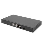 DIGITUS Switch 16-Port Gigabit Netzwerkswitch, 19 Zoll,...