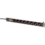 DIGITUS Steckdosenleiste 8-fach 19" Alu. 1HE 2m schwarz