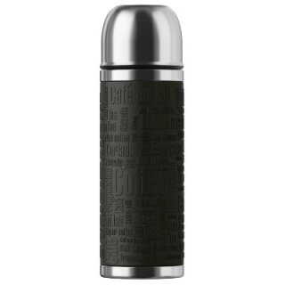Emsa Senator Sleeve, Schwarz, 1,0 L Isolierflaschen, Edelstahl, 10 x 10 x 30 cm