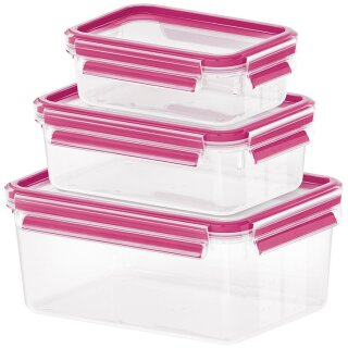Emsa 515584 Food Clip & Close. Plastik. Transparent / Pink.