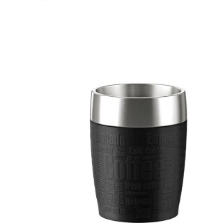 Emsa 514514 Isolier-Trinkbecher, Travel Cup 0,2 l, schwarz