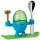 WMF 0616687620 McEgg Eierbecher. mit Löffel. Kunststoff. Cromargan H 11cm. blau