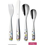 WMF 1286056040 Einhorn Kinderbesteck. 4-teilig. Cromargan
