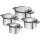 Zwilling 1009149 Simplify Edelstahl-Kochtopfset 4-teilig Silber-Schwarz