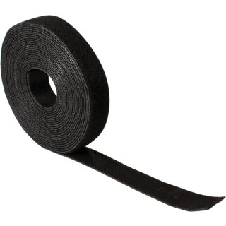 Kabelbinder Klettband 10m schwarz