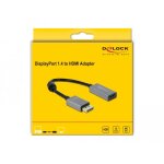 DELOCK Aktiver DisplayPort 1.4 zu HDMI Adapter 4K 60Hz HDR