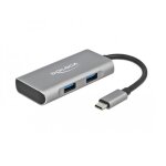 DELOCK Externer USB 3.2 Gen 2 USB Type-C Hub mit 2 x USB...