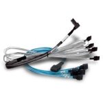 RAID Broadcom Kabel 1x8 SFF-8654 to 2x4 SFF-8643 Mini-SAS...