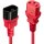LINDY IEC-Netzverlängerung C14 - C13 rot 2m
