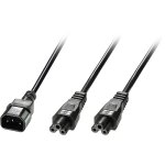 LINDY IEC-Y-Netzkabel C14 auf 2x C5 2.5m