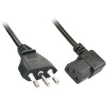 LINDY IEC-Netzkabel abgewinkelt Italien C13 2m
