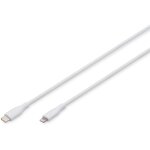 DIGITUS USB 2.0 Kabel Typ C-Lightning Silikon 2m weiß