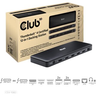 Club3D Thunderbolt4 12-in-1 Dockingstation 3 Displays St/Bu