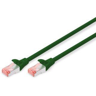 DIGITUS Patchkabel Cat6 S/FTP 2xRJ45 3.0m grün Hebelschutz