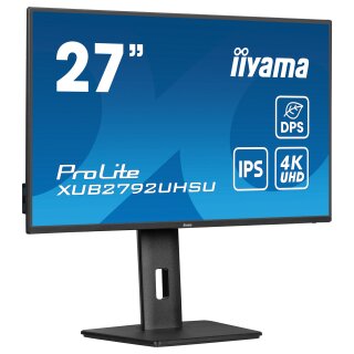 68,5cm/27" (3840x2160) iiyama ProLite XUB2792UHSU-B6 16:9 4K IPS 4ms 60Hz DP HDMI USB Speaker Pivot Black