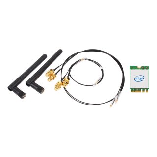 Barebone WLAN-Kit M.2 INTEL IEEE 802.11ax+BT Universal WLAN-AX/ BT KIT. M.2-card w/o Bracket