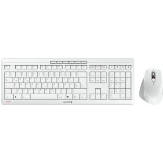 Cherry Desktop Stream COMFORT Wireless [DE] white Mouse+Keyboard. Fullsize. Silent