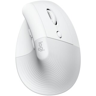 Logitech Lift for Mac Vertical Mouse ergonomic optical 6 buttons wireless Bluetooth Bolt USB receiver off-white
