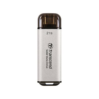 TRANSCEND ESD300S 2TB External SSD USB 10Gbps Type C Silver