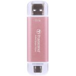 TRANSCEND ESD310P 2TB External SSD USB 10Gbps Type C/A Pink