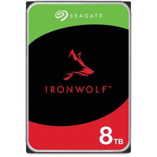 Bundle SEAGATE NAS HDD 8TB IronWolf 7200rpm 6Gb/s SATA 256MB cache 89cm 3.5inch 24x7 CMR for NAS and RAID Rackmount systems BLK