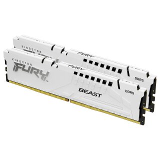 KINGSTON FURY Beast 64GB DIMM DDR5 5200MT/s DDR5 CL40 Kit of 2 White XMP