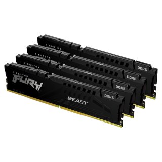 KINGSTON FURY Beast 64GB 6000MT/s DDR5 CL40 DIMM Kit of 4 Black XMP