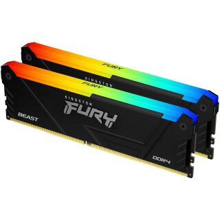 KINGSTON 32GB 3200MT/s DDR4 CL16 DIMM Kit of 2 1Gx8 FURY Beast RGB