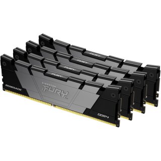 KINGSTON 128GB 3600MT/s DDR4 CL18 DIMM Kit of 4 FURY Renegade Black