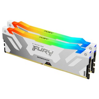 KINGSTON 64GB 6400MT/s DDR5 CL32 DIMM Kit of 2 FURY Renegade RGB White XMP