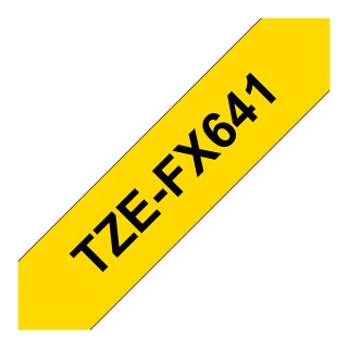 Brother TZe-FX641 Beschriftungsband Schwarz auf Gelb
