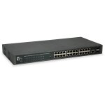 Switch 24x GE GEP-2652 2xGSFP 19" 370W 24xPoE+